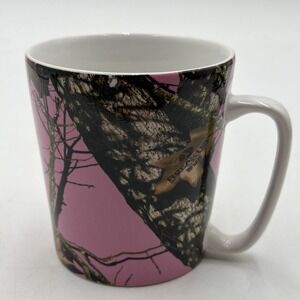 Mossy Oak Break Up Infinity Pink Camouflage Ceramic Coffee Tea Cup Mug 16 oz
